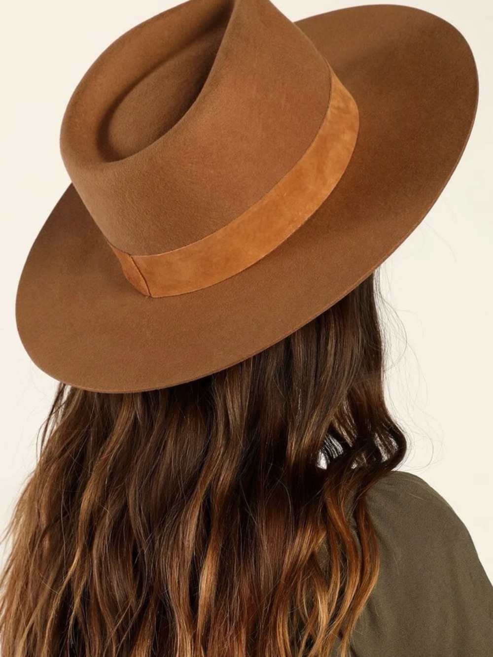 LACK OF COLOR THE MIRAGE TEAK BROWN FEDORA HAT S